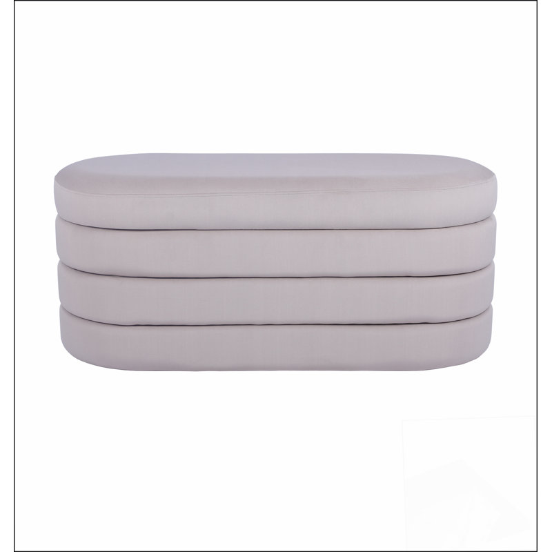 Banc en velours avec rangement, conception simple, confortable et durable, banc multifonctionnel