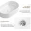 Oval Above-Counter Bathroom Sink, Modern White Porcelain Vessel, Scratch-Resistant And Easy To Clean