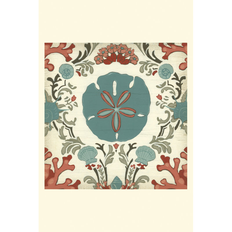 Coastal Damask I by June Erica Vess - Wrapped Canvas Print, 51cm H x 51cm W x 3.8cm D