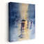 «Rainy City Umbrellas Impressionist Peaceful Romantic City», reproduction d'art mural-129707678