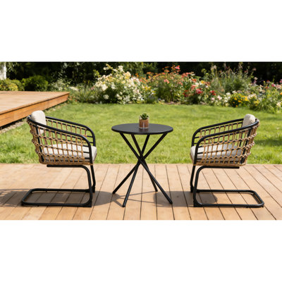 Dining Chairs - Comfort Details, Lightweight Design, Steel Base, Quick Assembly For Outdoor Relaxation