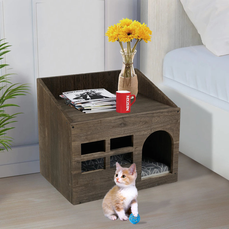 Desloge Wood Litter Box Enclosure