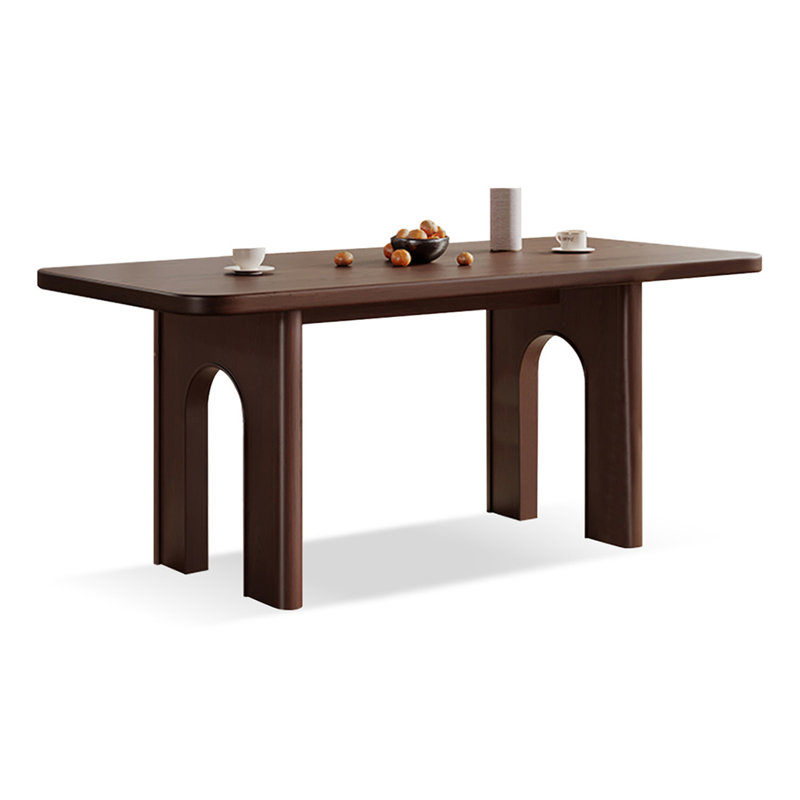 Table de salle à manger rectangulaire brune pour salle à manger / cuisine, H 29,53 po x L 55,12 po x l 31,5 po