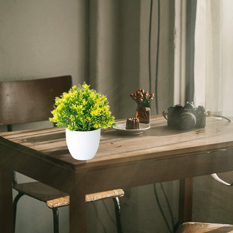 Centre de table fleurs en pot, Jaune