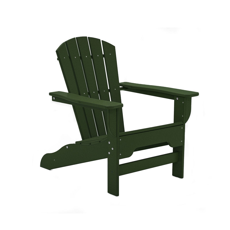 Willene Outdoor Adirondack Chair, Forest Green