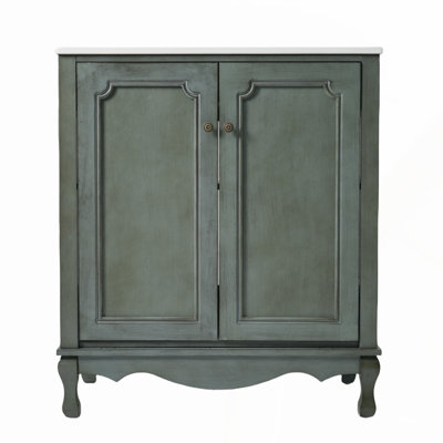 Ensemble de meuble-lavabo double 60 po avec deux lavabos en céramique séparés, boutons antiques et tablettes réglables pour un rangement efficace
