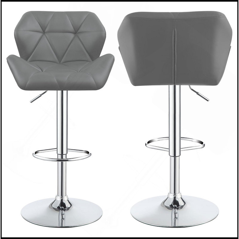 Tabouret de bar réglable (ensemble de 2), Gris