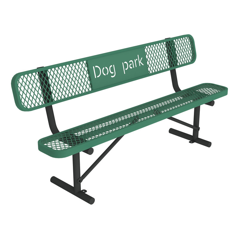 Banc de parc pour chien Open Air Series (L 6 pi), Green/Black