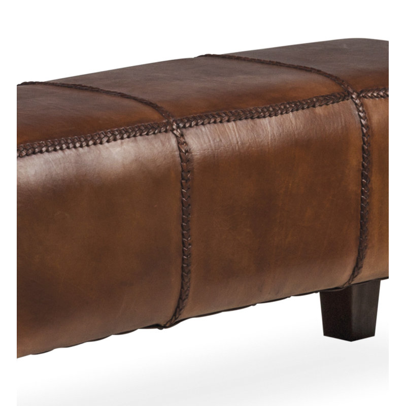 Dunkin Genuine Leather Upholstered Bench