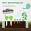 Outsunny Raised Garden Bed with Greenhouse 122x61x82 cm Natural Wood Finish