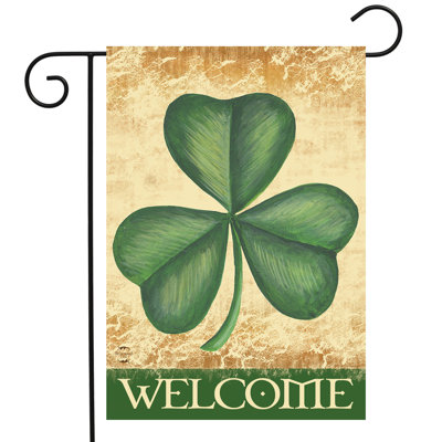 Drapeau de jardin Shamrock Welcome