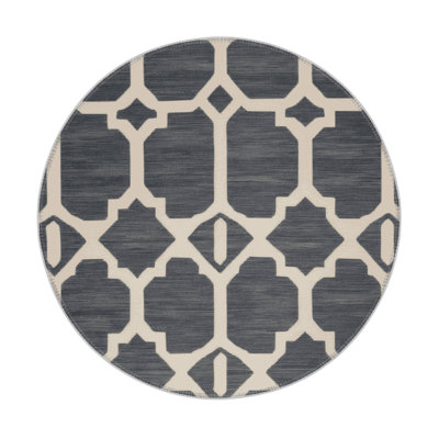 Trellis Gray Indoor and Outdoor Area Rug