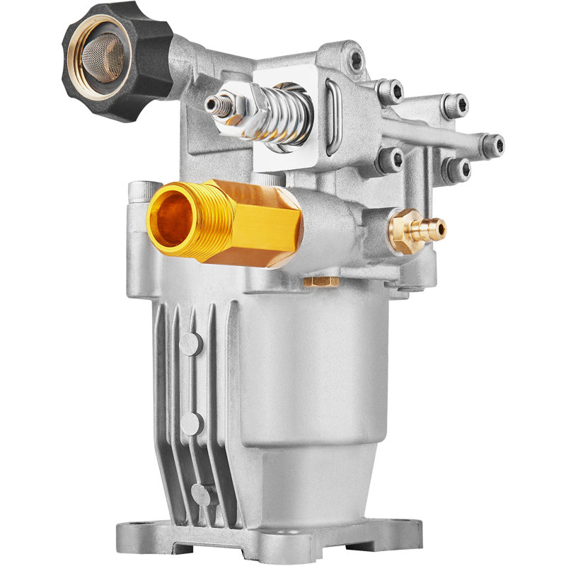 Pompe de laveuse à pression, arbre horizontal de 3/4 po, 3400 PSI, 2,5 GPM, ensemble de pompes de laveuse à pression de remplacement, pompe de laveuse de pièces, compatible avec les modèles de la marque HONDA, SIMPSON, RYOBI, Briggs & Stratton, Subaru, Craftsman