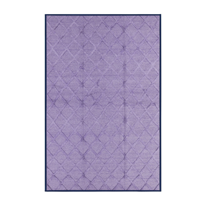 Tapis mauve à motif géométrique, Rectangle 7 pi x 9 pi
