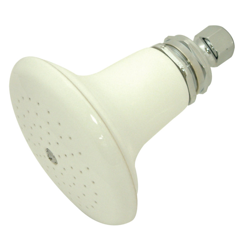 Pomme de douche ronde en céramique Kingston, Chrome poli
