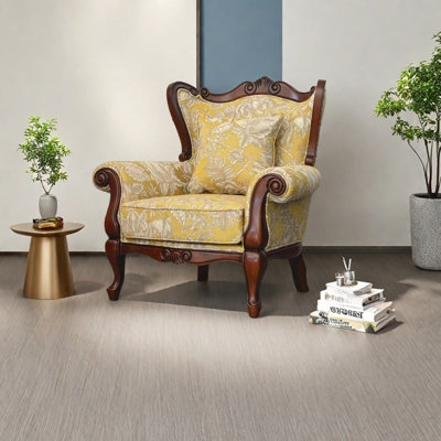 Light luxury cotton and linen jacquard recliner