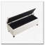 Banc de rangement en lin capitonné-715708959
