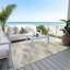 Machine Washable Indoor/Outdoor London ACN2258 Swirls Rug-931646153