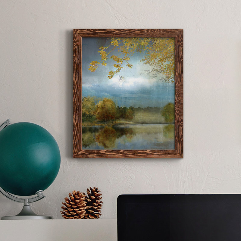 Golden Leaves - Peinture sur toile encadrée, H 44 po x l 31 po x P 1 po, Érable