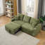 Cordelia Corduroy Convertible Sleeper Sofa With Pull-Out Chaise And Integrated Tea Tray-1707106655