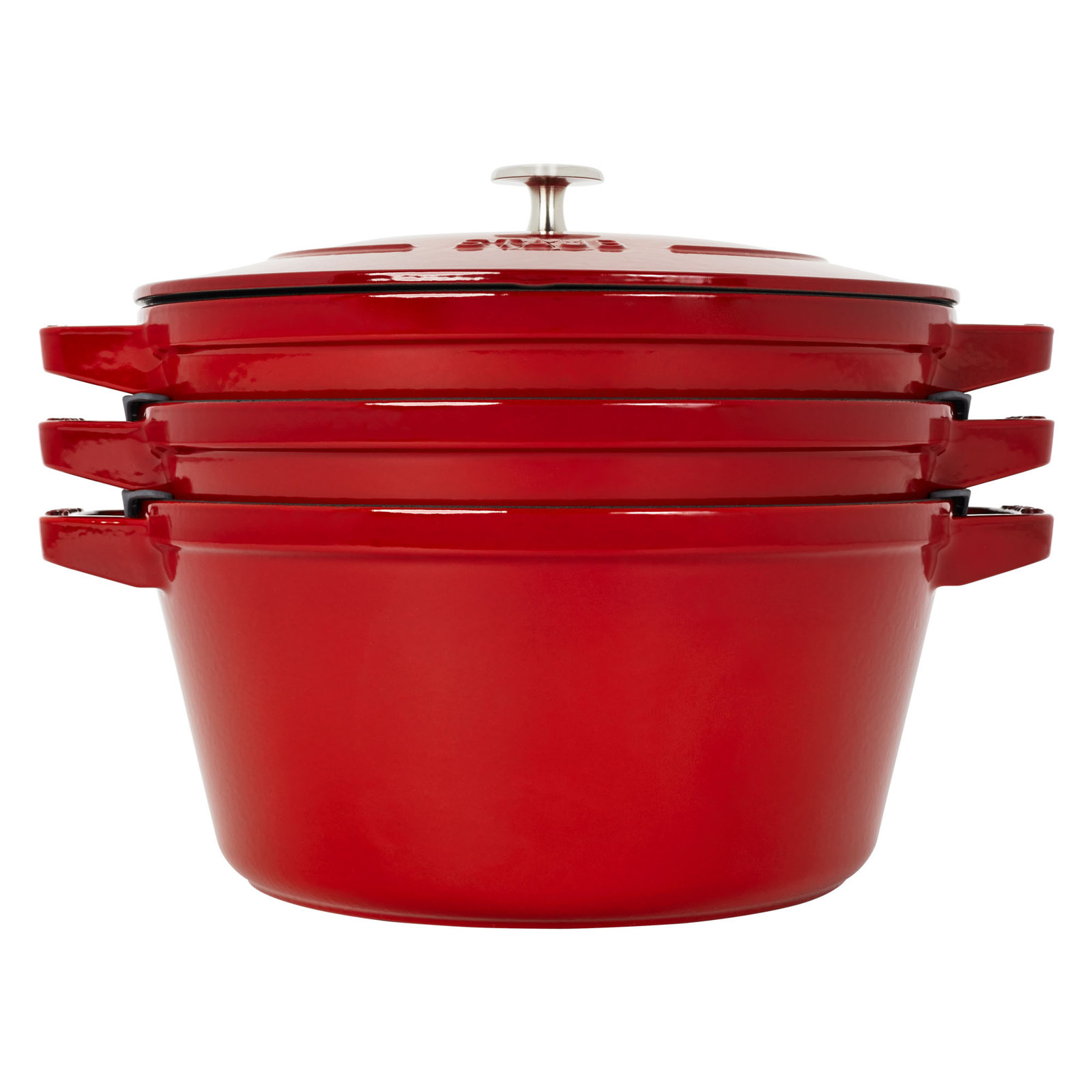 Staub La Cocotte 4-Piece Stackable Set, Cherry