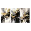 Or et gris fluides fusion III - ensemble d'art abstrait mural de 3-2007000928-2007000931