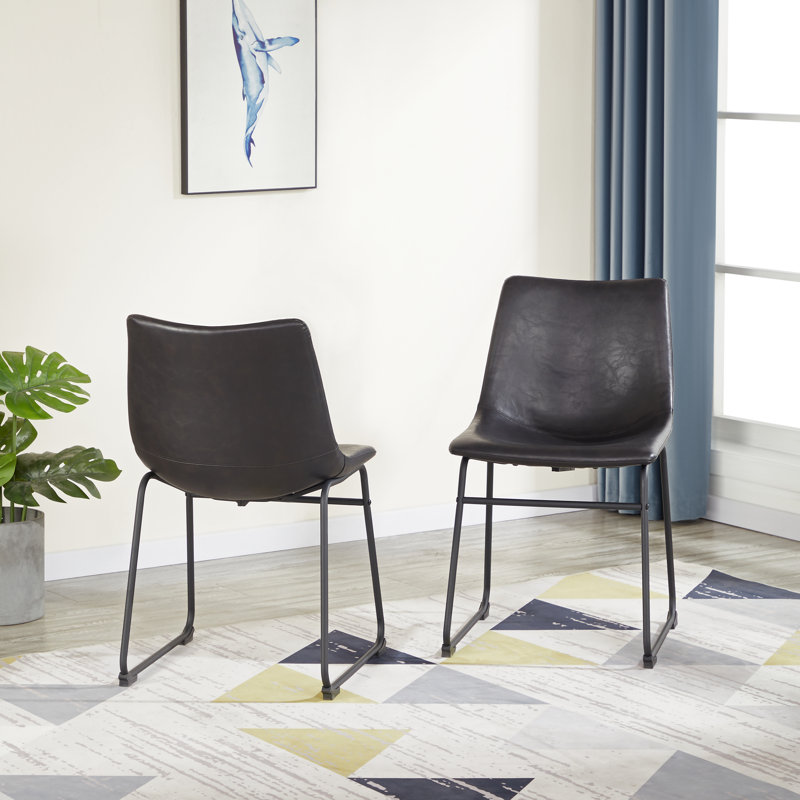 Chaise d'appoint rembourrée Montpelier, Noir