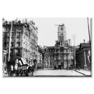 City Hall Construction, Philadelphia, PA Photographic Print on Wrapped Canvas