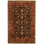 Hand-Knotted High-Quality Black and Red Area Rug