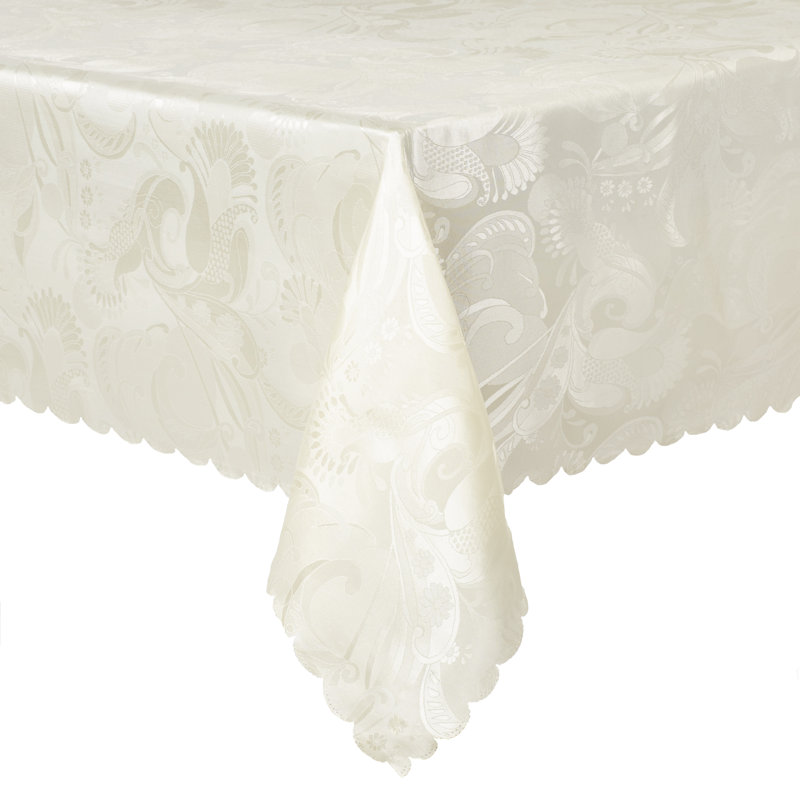 Oglethorpe Tablecloth, White, 60" W x 60" L