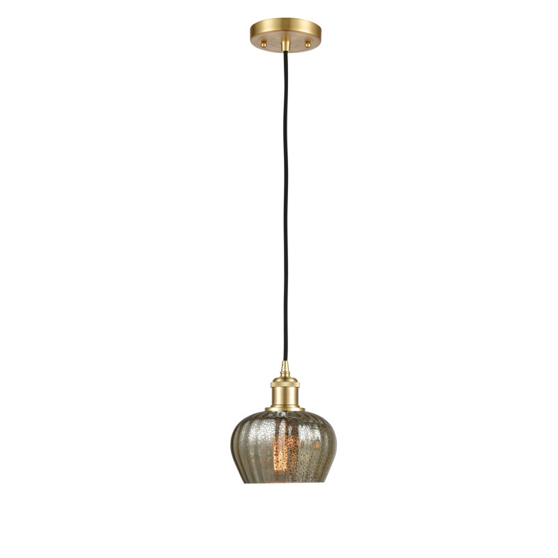 Patrina 1 - Light Single Pendant, Matte Black, Clear, No Bulb Included