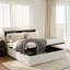 Bakki PU Upholstered Hydraulic Bed With Concealed Headboard Storage, Bed Box Storage-1618607263-1636888781