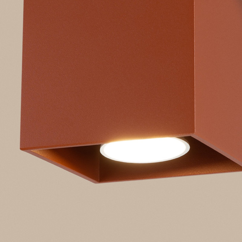 Flush Mount, Red Ochre, Ceiling lamp QUAD 1 red ochre, 1 Light