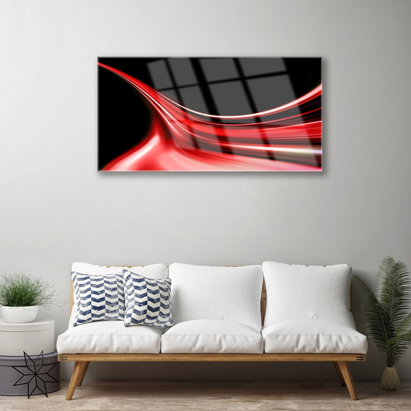 Art Abstract Lines - No Frame Print on Glass