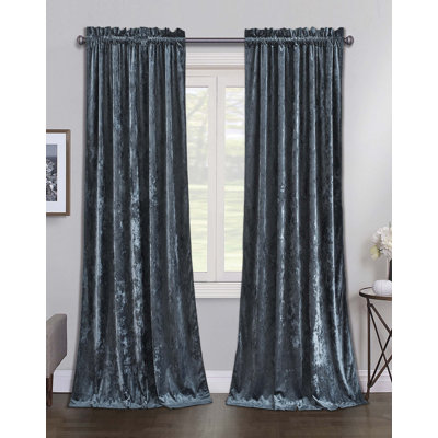 Velvet Bedding Collection Room Darkening Curtain Panel Pair
