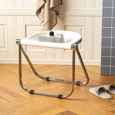 Chaise pliante usagée - Design rétro transparent pour la maison, le bureau et les loisirs