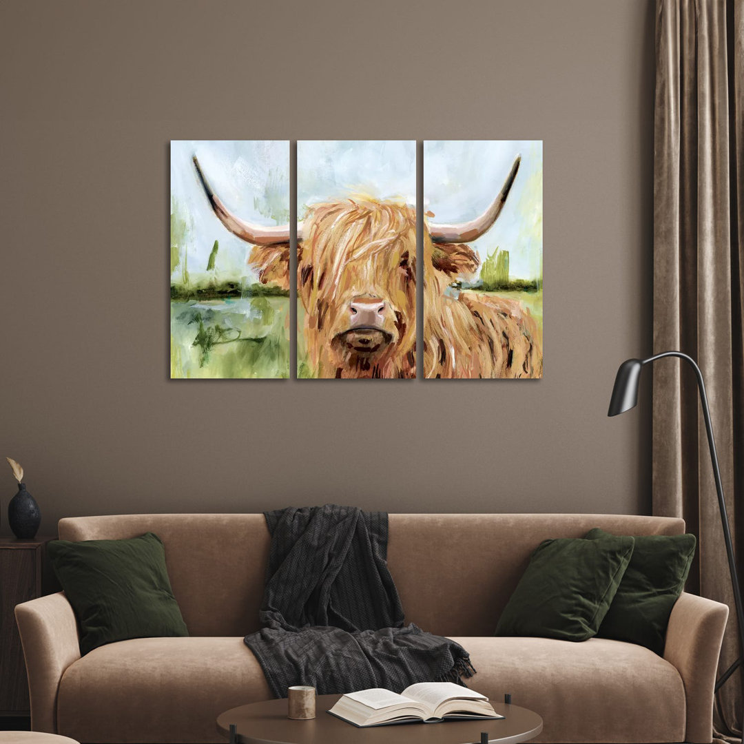 Highland Grazer I von Victoria Borges - Giclée auf Leinwand ohne Rahmen