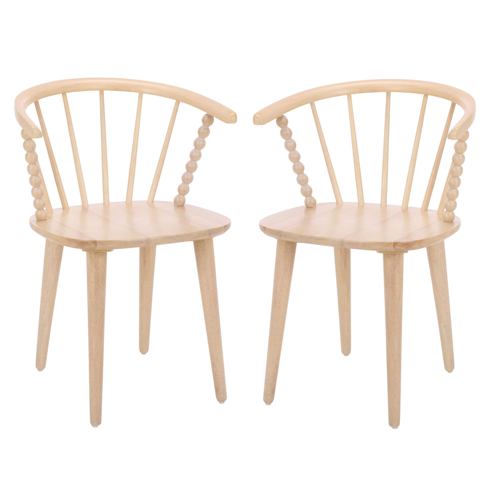 Condrey Curved Back Dining Armchair, White Washed