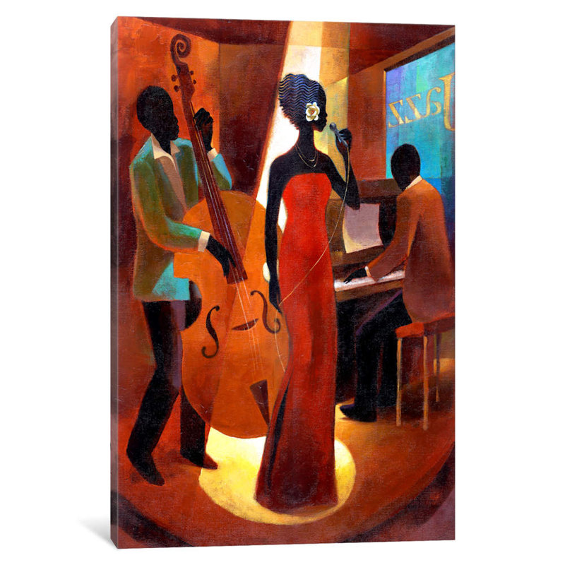 In A Sentimental Mood by Keith Mallett - Floater Frame Painting on Canvas, 66.04 cm H x 45.72 cm W x 1.91 cm D, No Frame