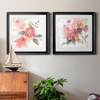 " Coral Blush I " 2 - Pieces Painting Print