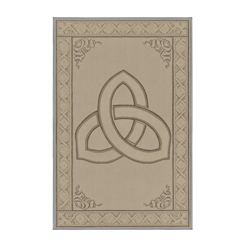 Soft Plush Finke St Patties Modern & Contemporary Abstract Area Rug in Gray – Gray Binding, 7x9