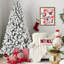 Arbre de Noël 9 pi floqué avec 650 lumières chaudes UL, embouts en PVC de 1930, fil à mémoire dépliable, assemblage facile et support en métal stable - décor des Fêtes enneigé-104397337