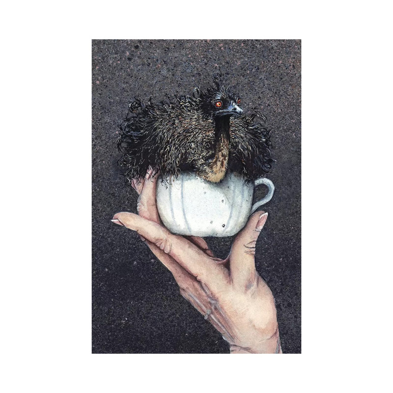 Teacup Emu by Maggie Vandewalle - Wrapped Canvas Print, 66.04 cm H x 45.72 cm W x 1.91 cm D