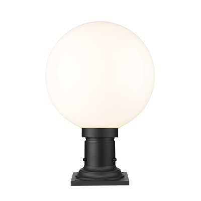 Plafonnier noir à 1 lumière H 17,75 po
