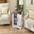 Farmhouse Nightstand with Adjustable Shelf-375297776