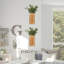 Ensemble de 2 pots à fleurs muraux en bois pour plantes d'intérieur, pot à fleurs mural moderne pour salle de bain-1404439823