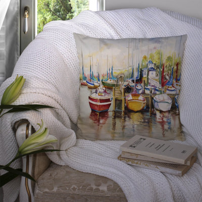 Paradise Sailboats Indoor/Outdoor Throw Pillow