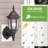 2-Pack Outdoor Porch Wall Lights LED Exterior Wall Light Fixture, Specially Treated Anti-Corrosion Plastic Material, Waterproof Security Light, Black (Bulb Included)