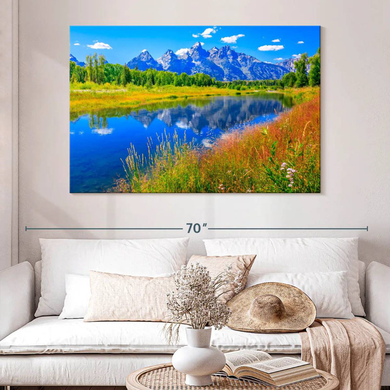 Alvord Grand Teton, fleurs sauvages, H 34 po x l 51 po