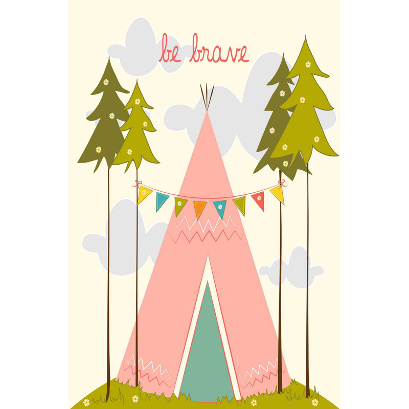 «Be Brave Pink» par Karen Zukowski, reproduction sur toile tendue, H 18 po x l 12 po x P 1,5 po